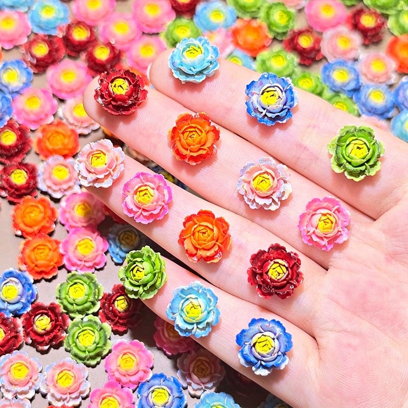 Nail Art Ombre - 50 peças de cabochões de resina