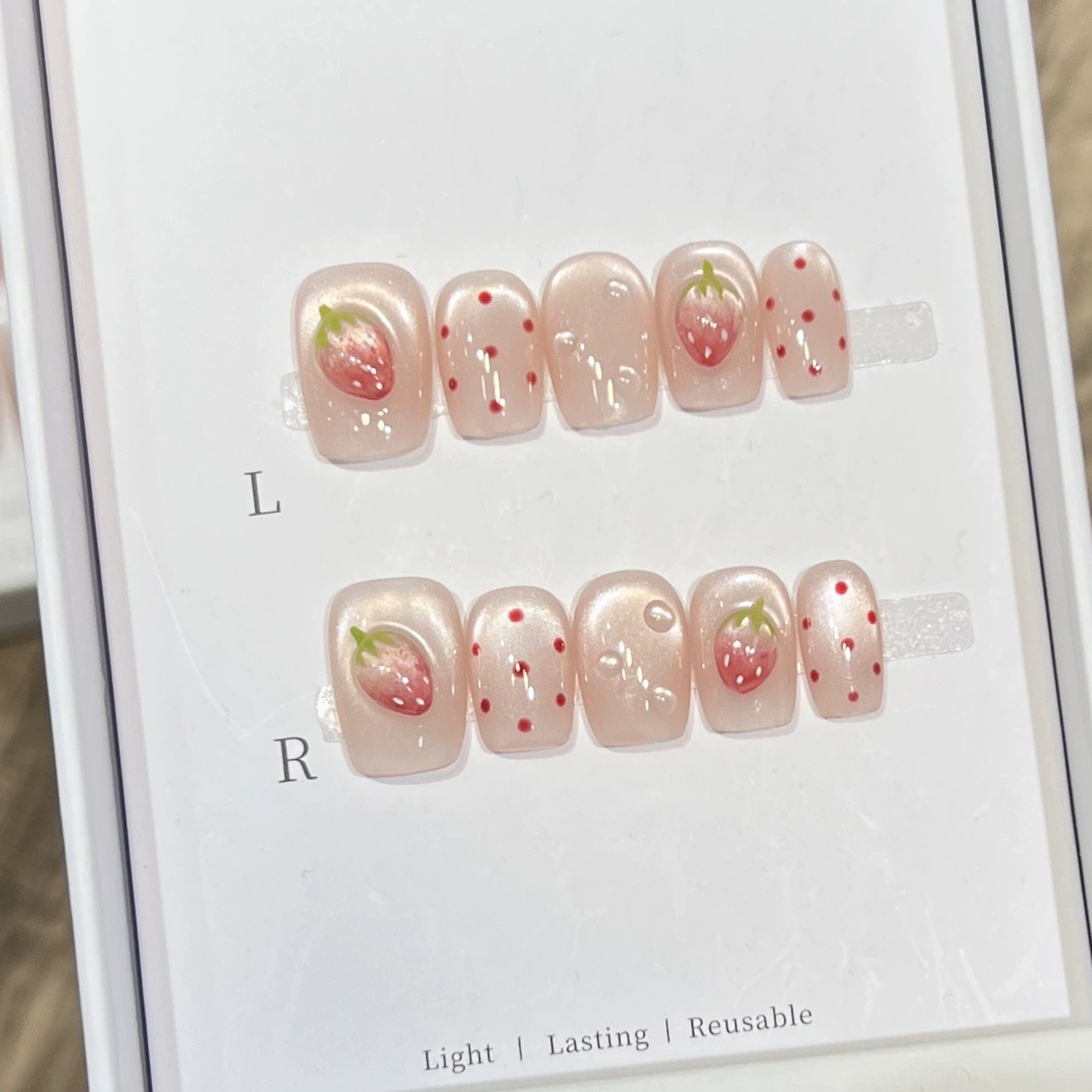 10 pçs curto quadrado unhas fa - Nail Art Press On avaliação e preço