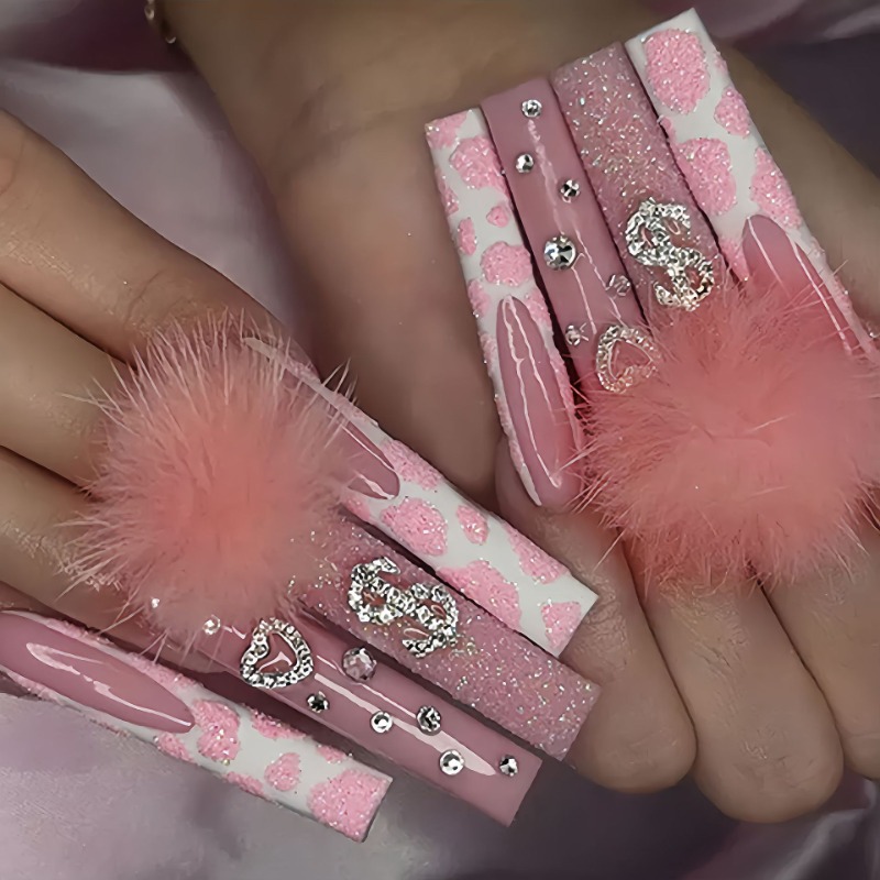 Extra Long Square Dicas unhas  - Nail Art Press On avaliação e preço