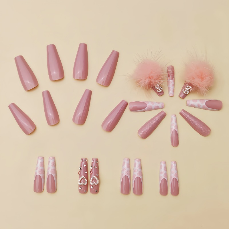 Extra Long Square Dicas unhas  - Nail Art Press On avaliação e preço