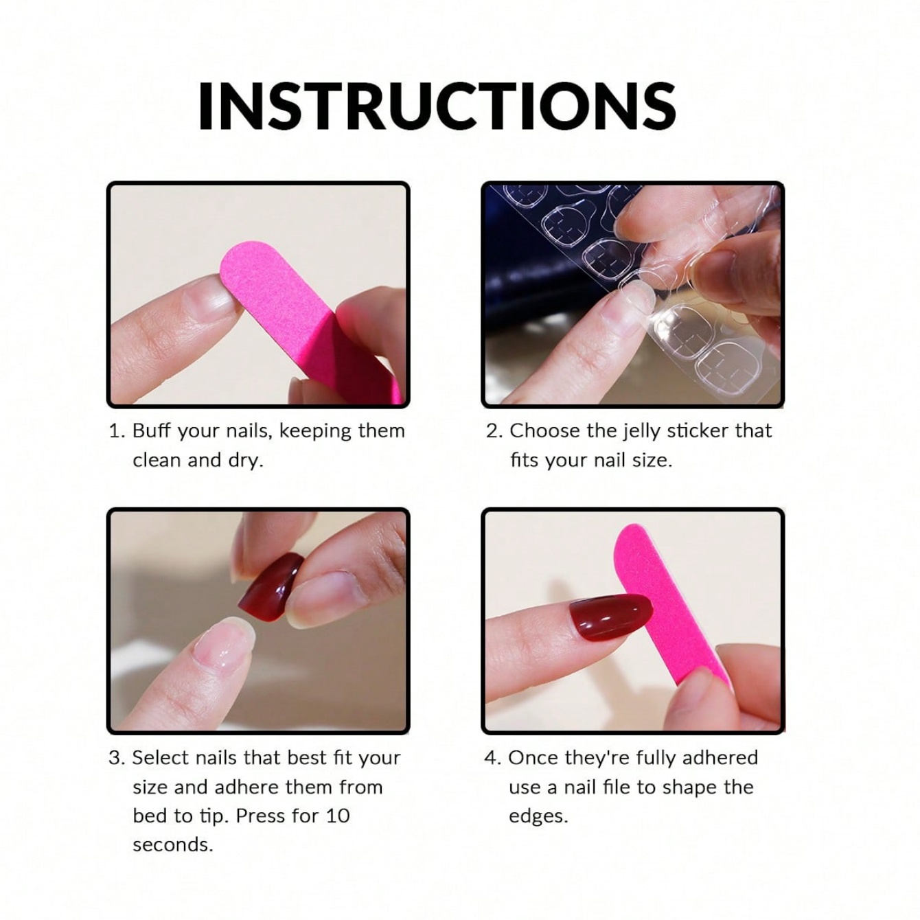 10 peças de unhas postiças art - Nail Art Press On avaliação e preço
